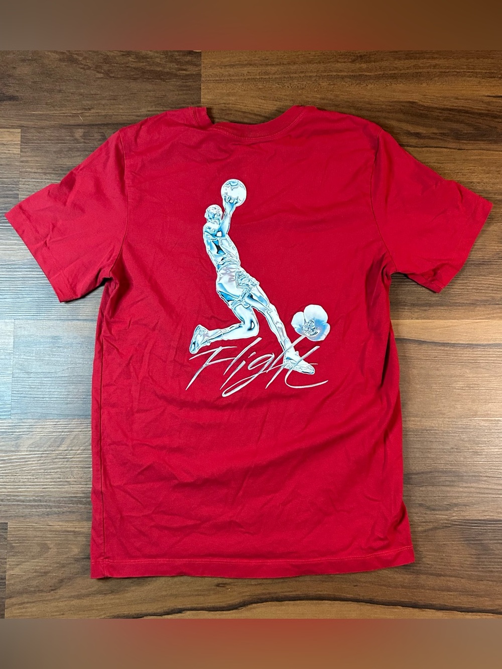 Red Liquid Jordan 'Flight' Graphic Short-Sleeve Tee